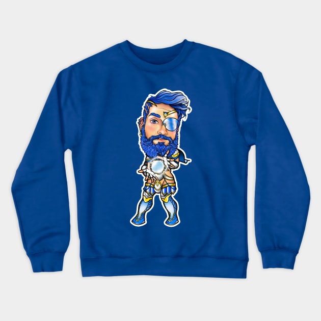 Sailor Chibi Boy Mercury Crewneck Sweatshirt by liloarpen